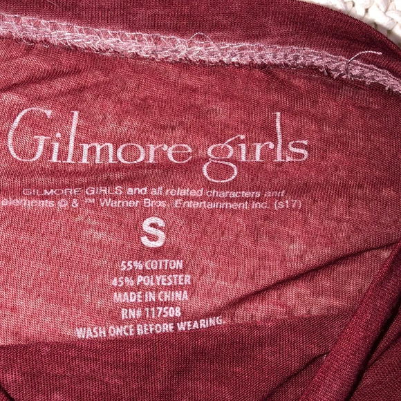 Gilmore Girls small burnout burgundy T-shirt - Picture 4 of 4